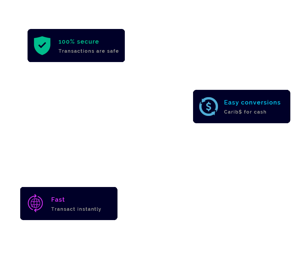 CaribCoin Hero Information Overlay